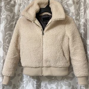 Banana Republic boucle ivory xs petite coat